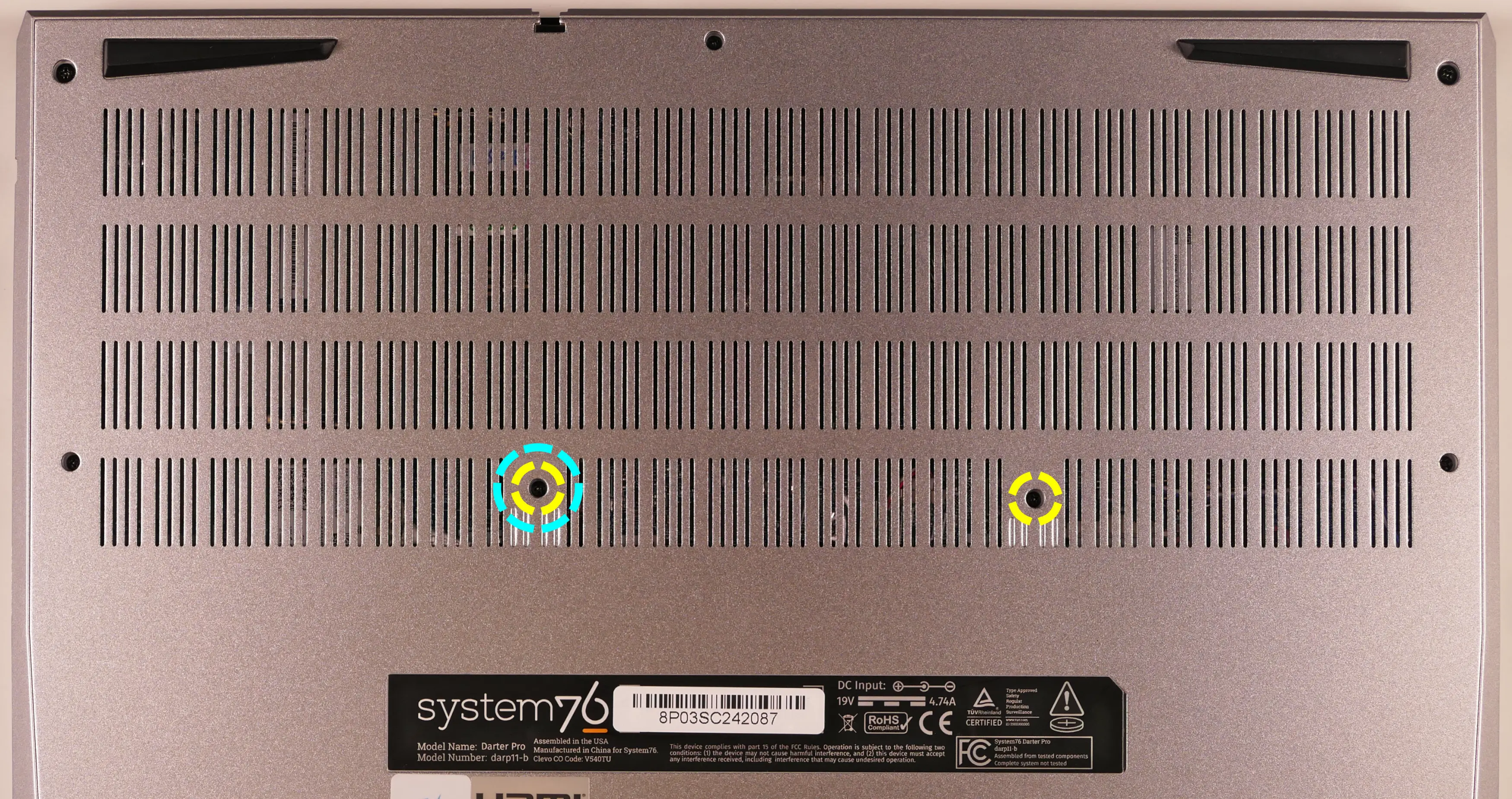 Keyboard screws (14")