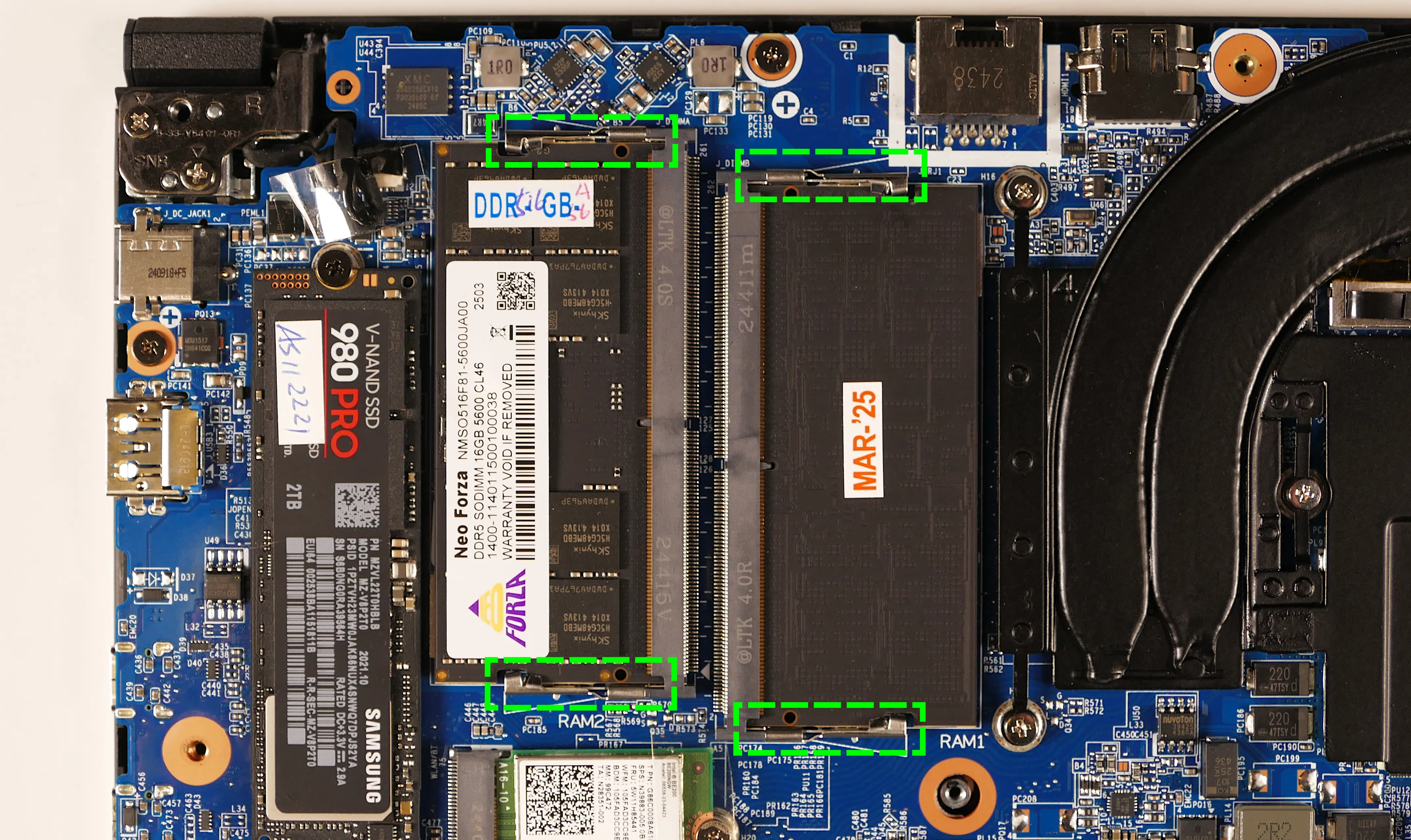 RAM slots