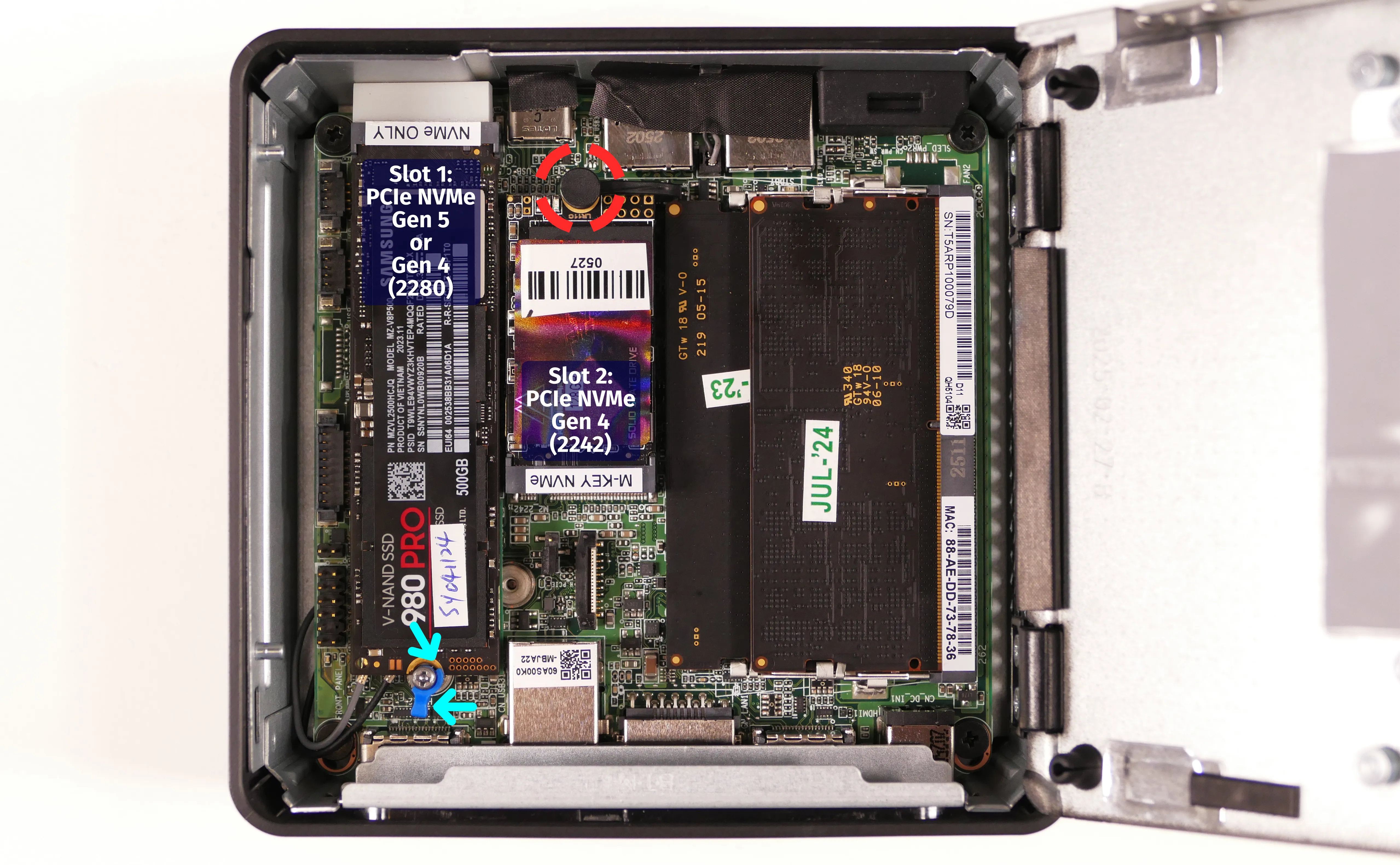 M.2 storage drives (without expansion slot)