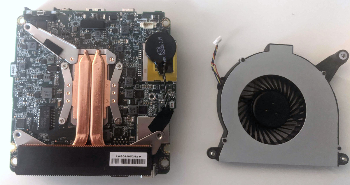 Fan removed from motherboard