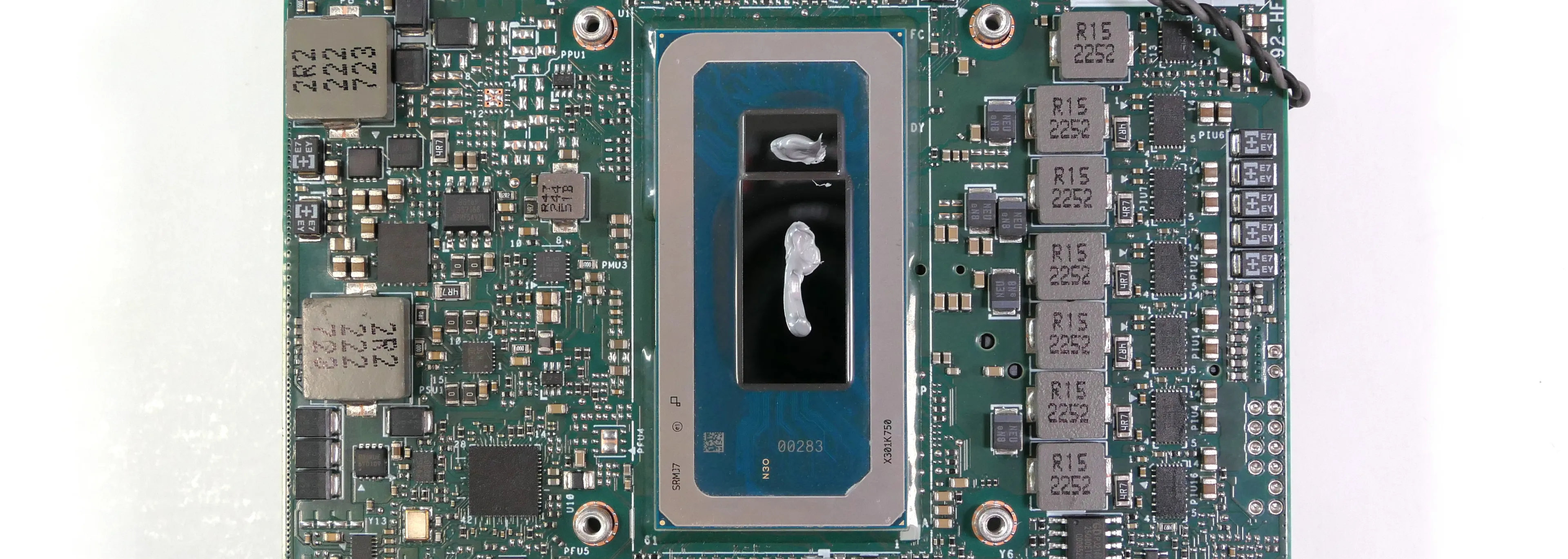 Thermal paste applied to CPU