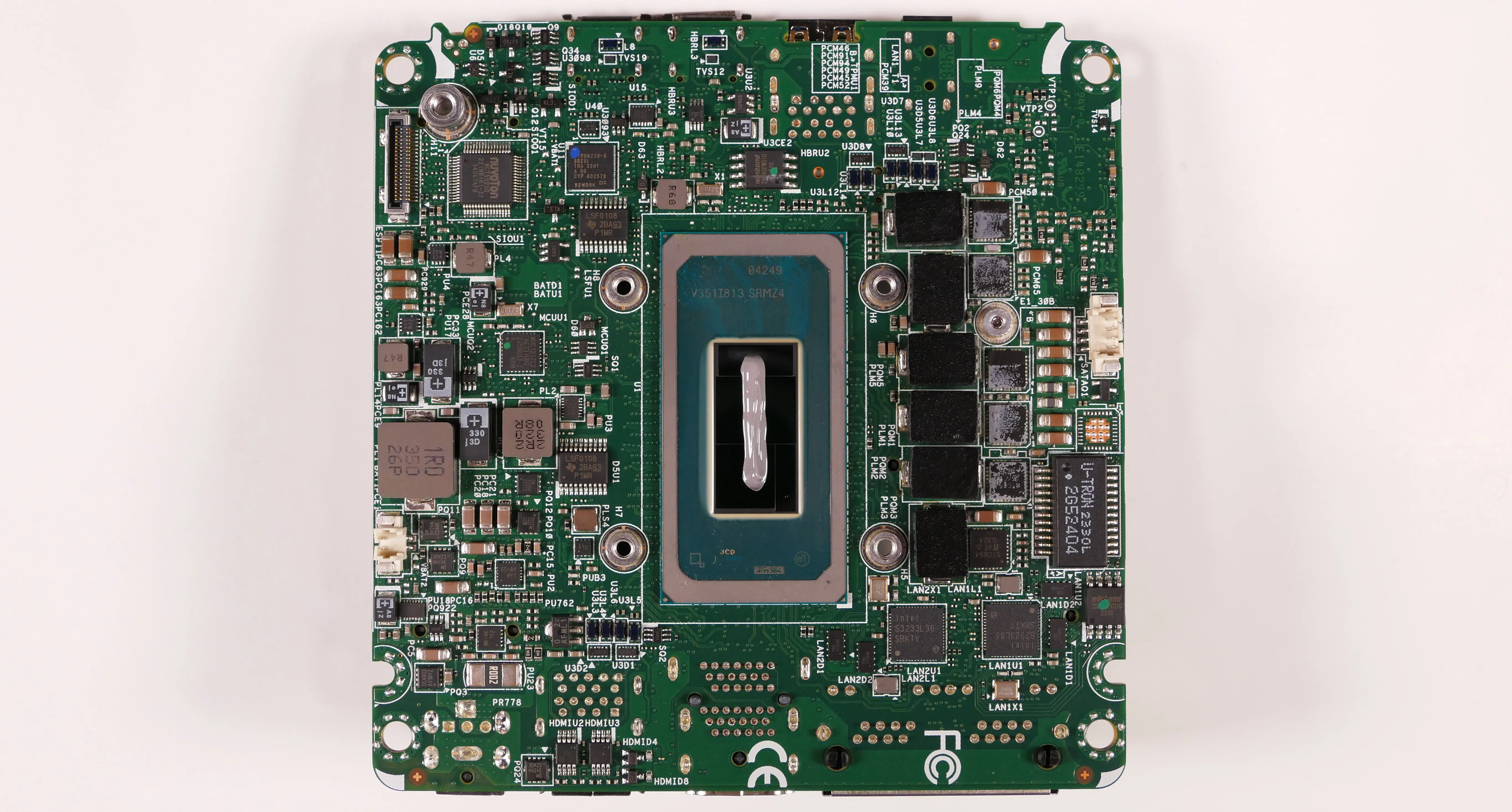 Thermal paste applied to CPU