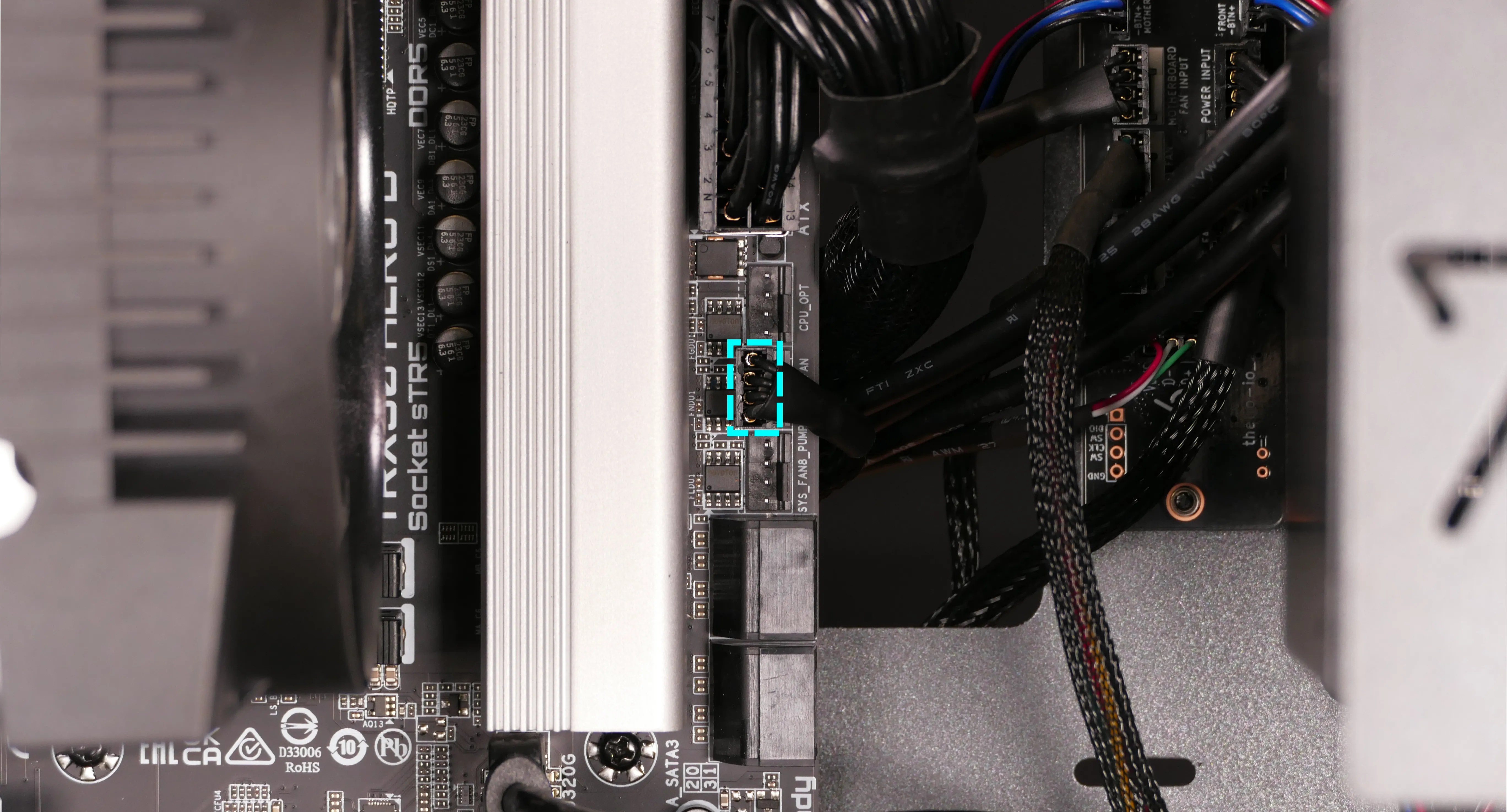 Motherboard CPU output header