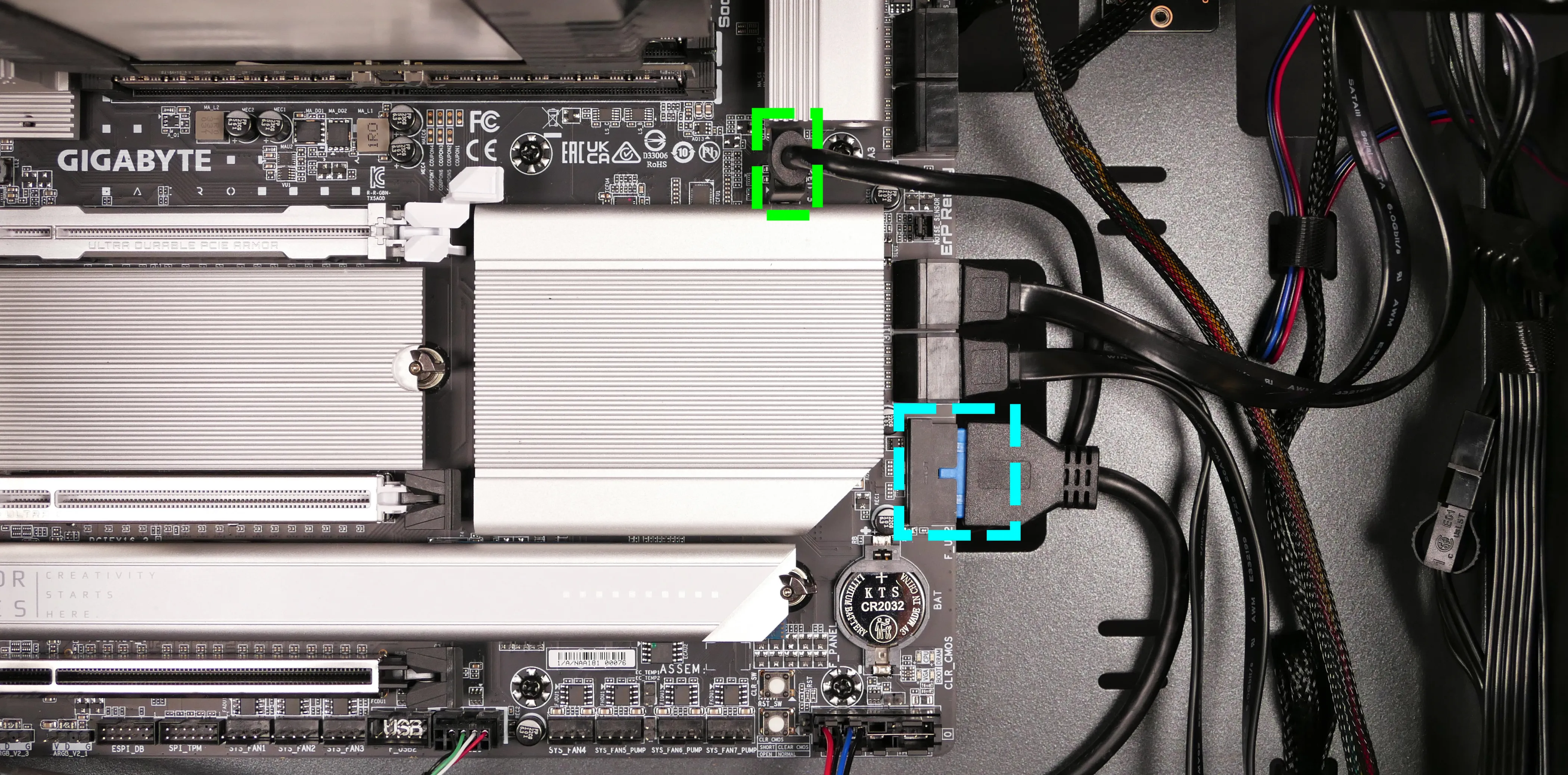 Top I/O USB headers