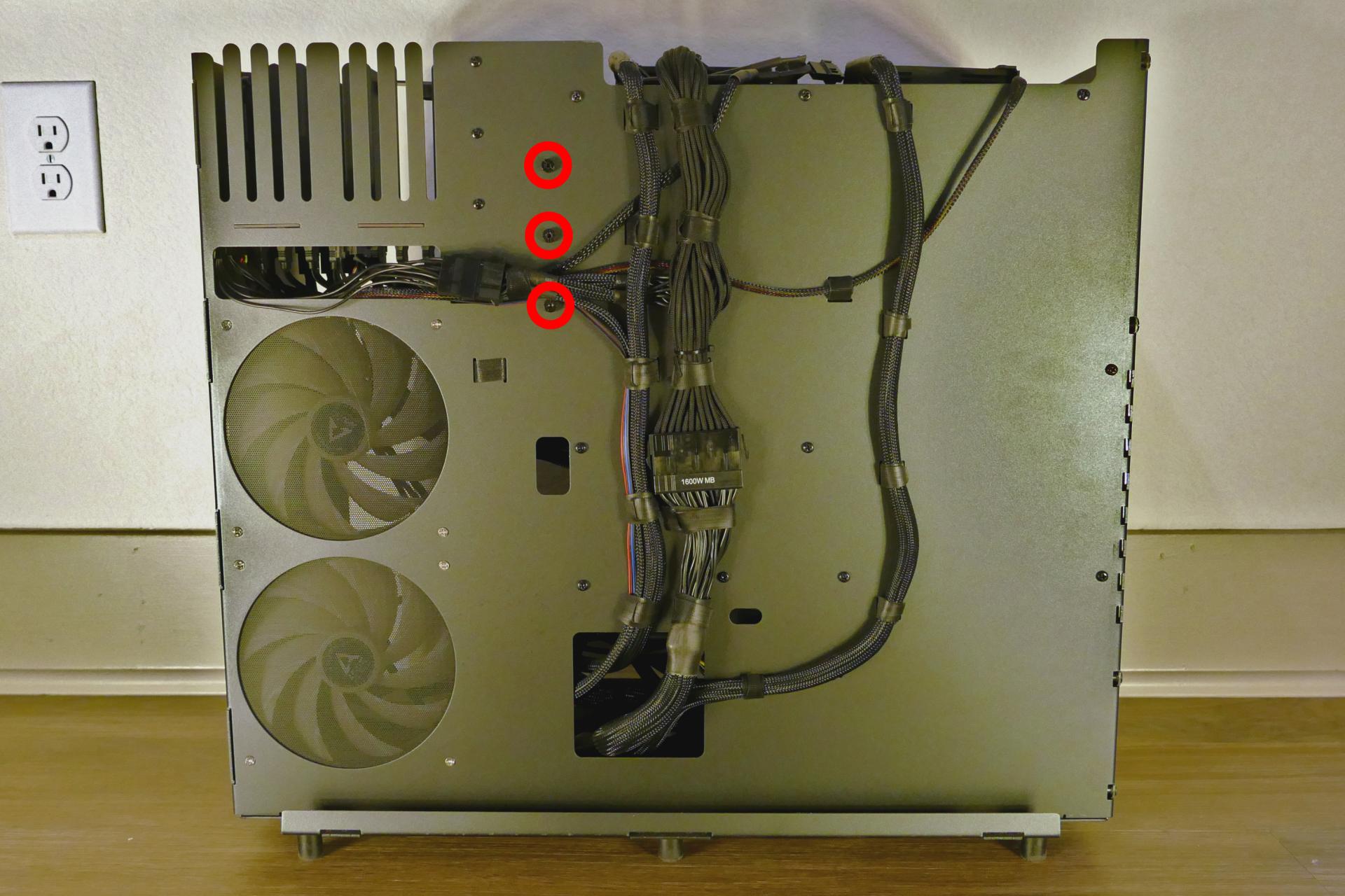 Side CPU duct screws