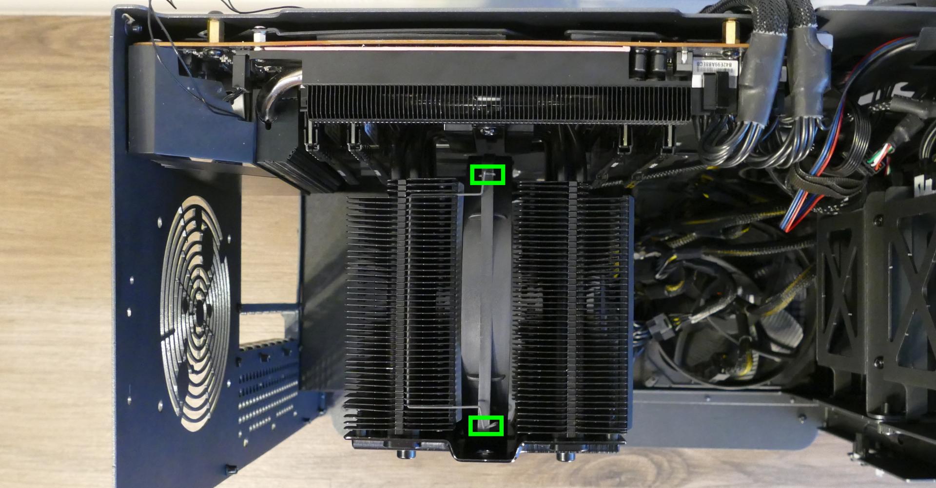CPU cooler fan top clip