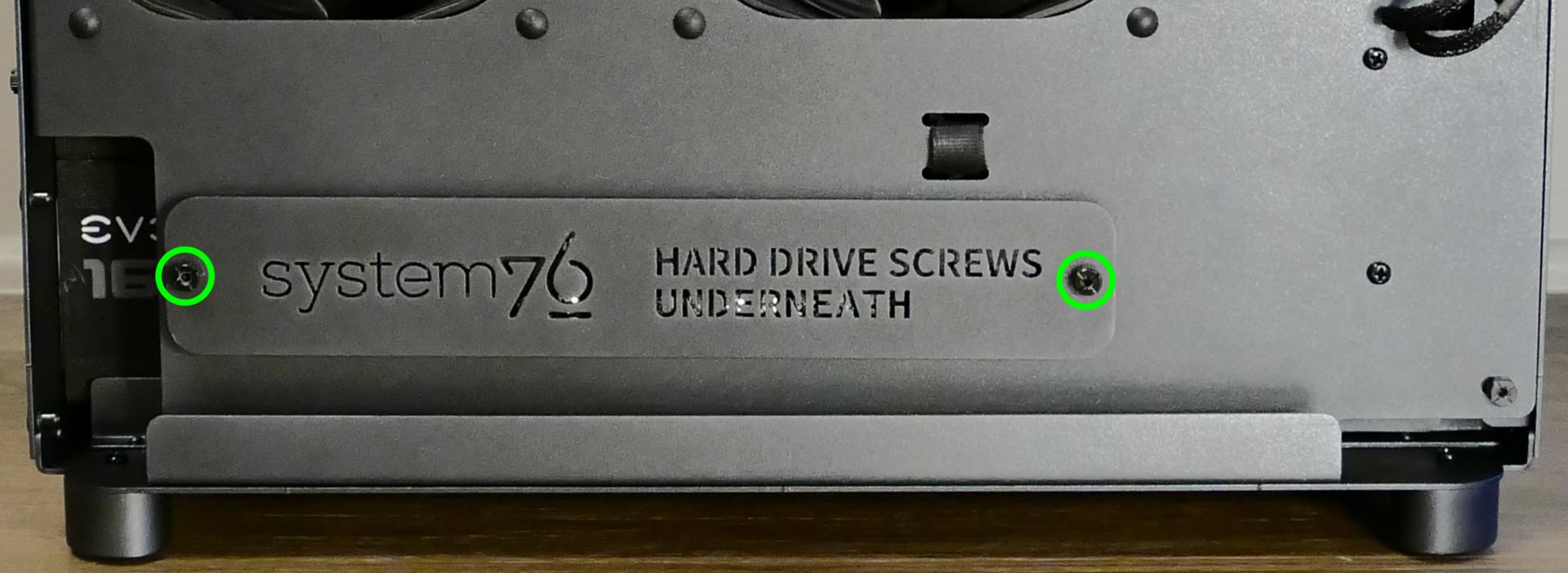 Storage drive screw cover