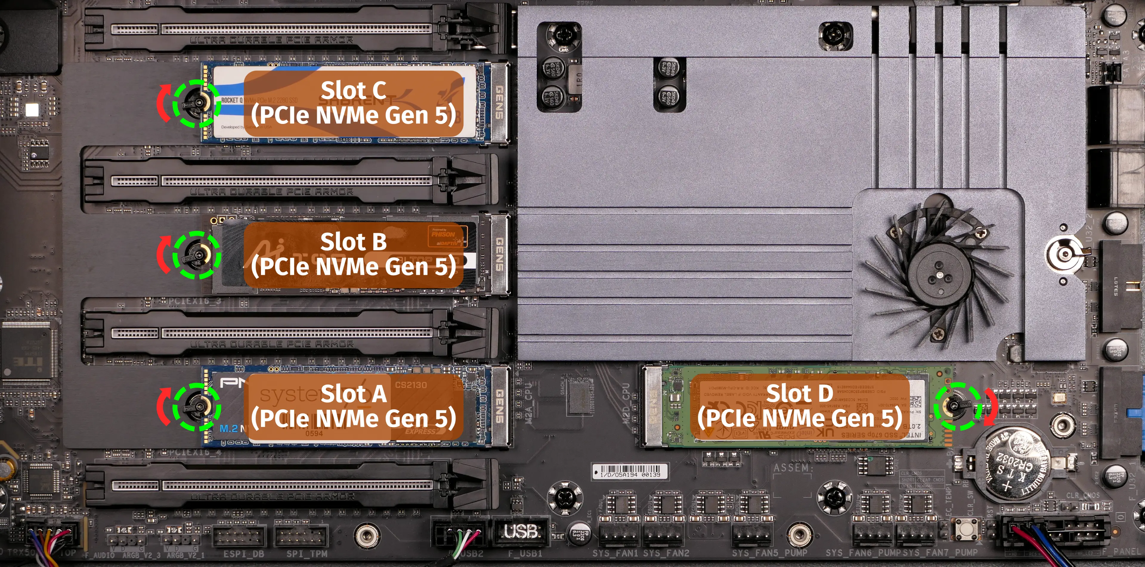 M.2 slot screws