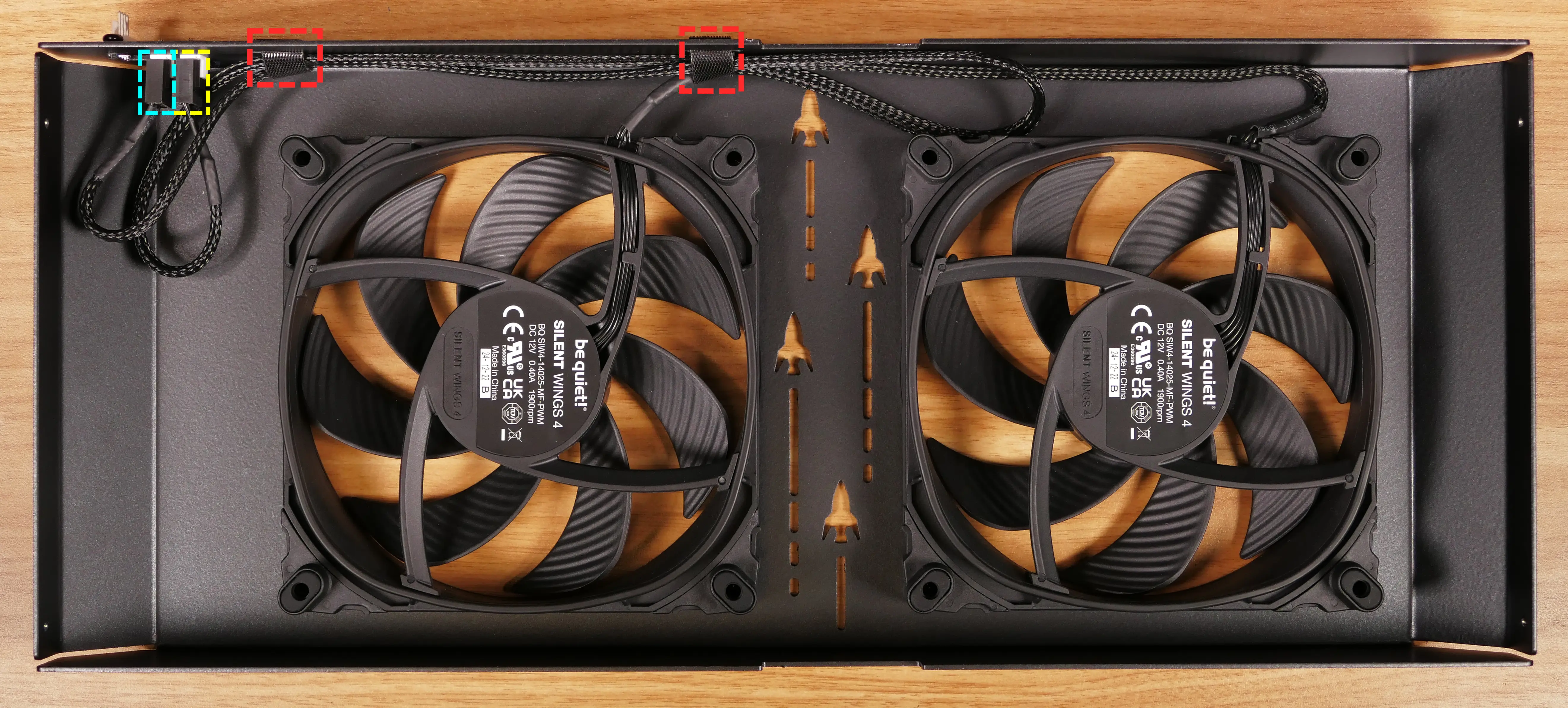 Side fan cabling