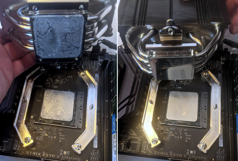 Cleaning thermal paste