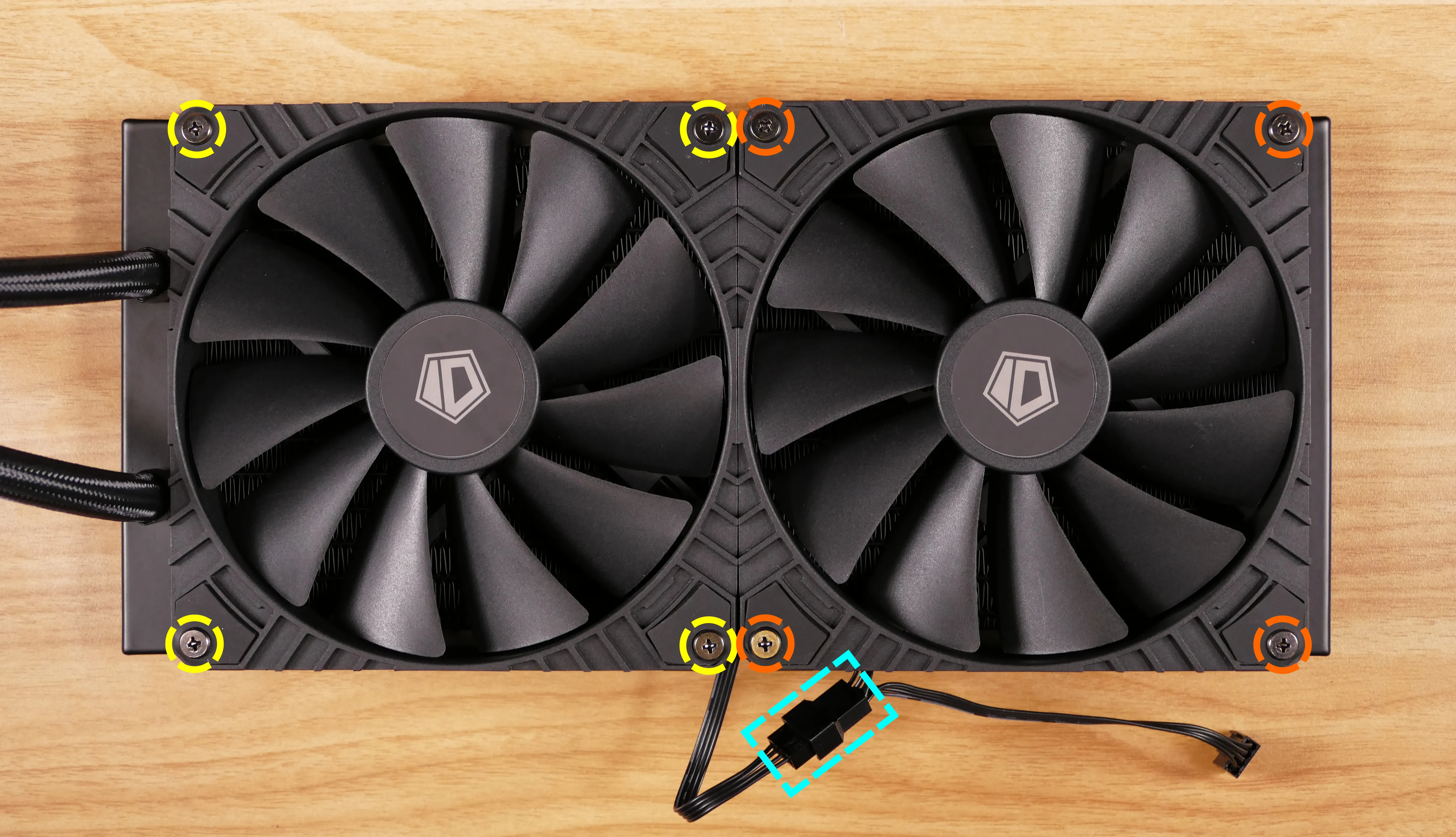 CPU cooler fan scrwes