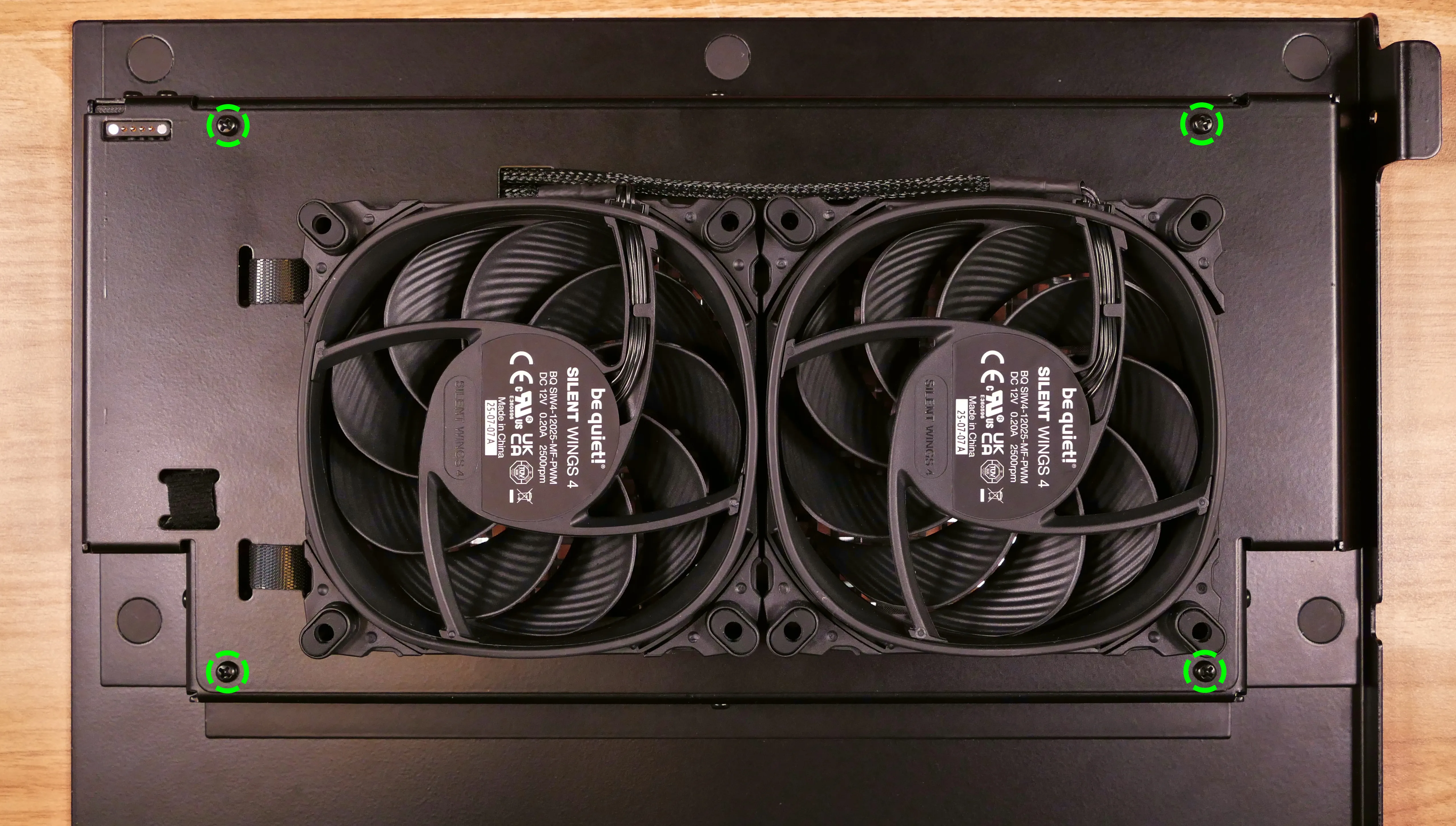 Side fan panel screws