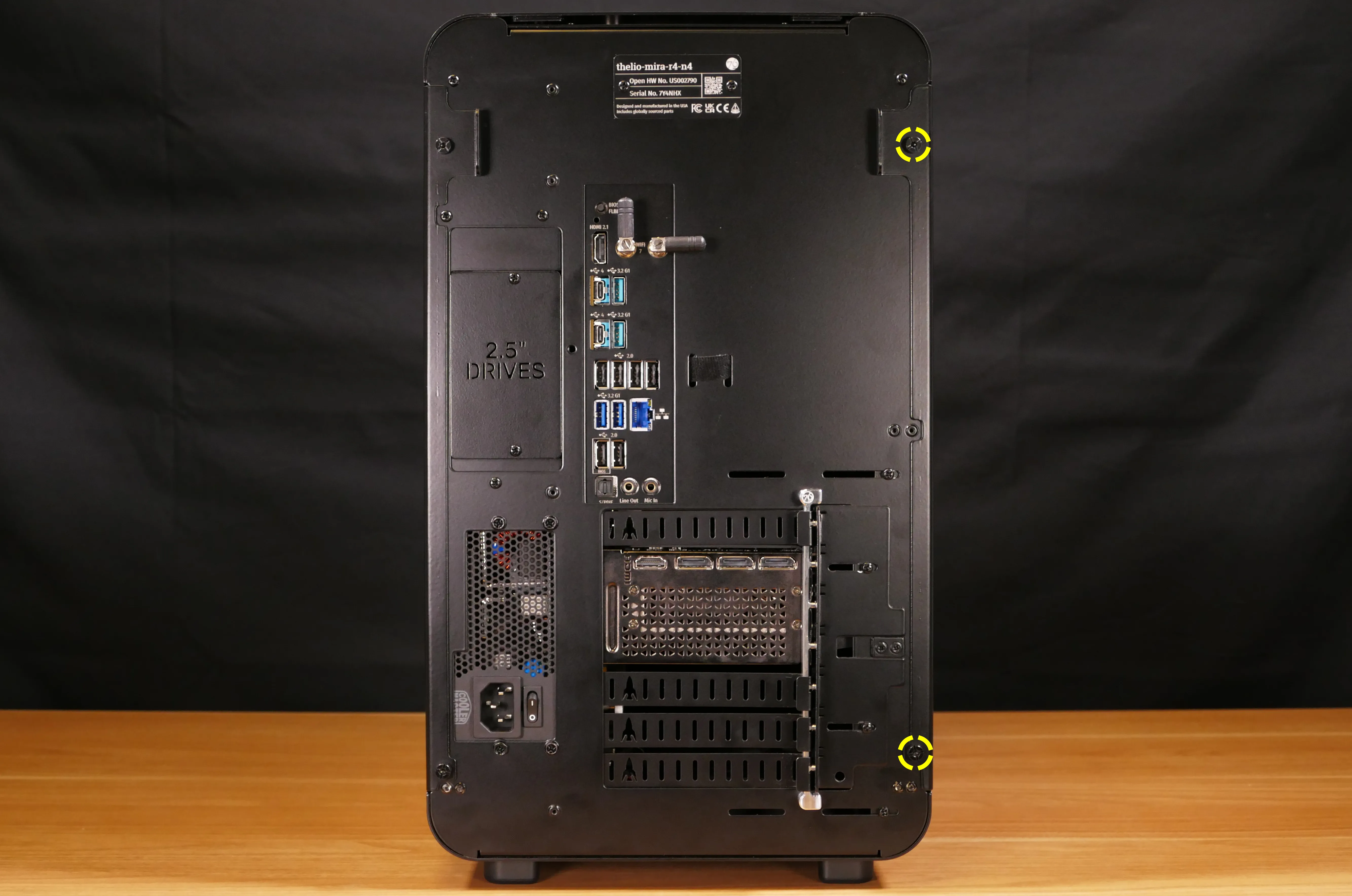 Left side panel screws