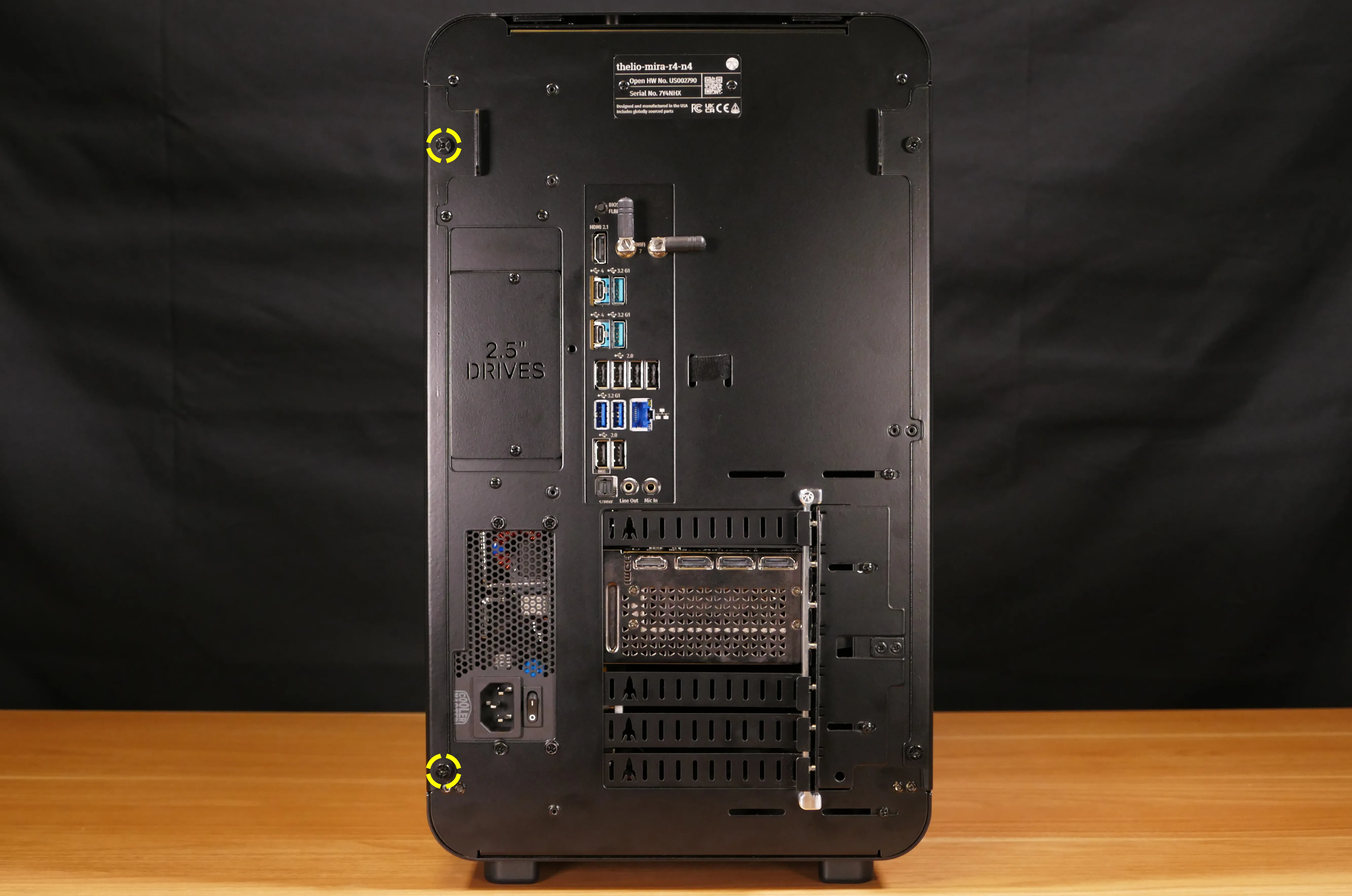 Right side panel screws