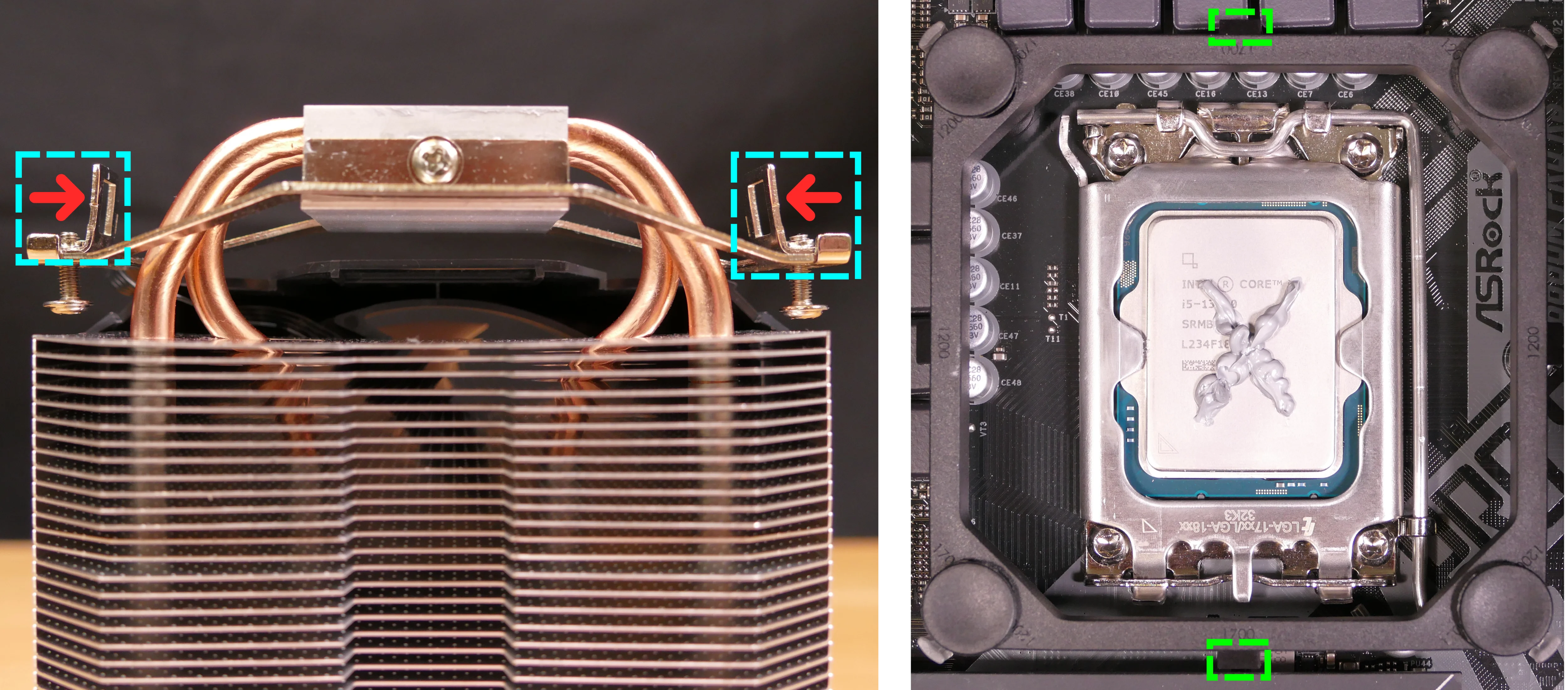 CPU cooler mounting bracket & 90-degree clips