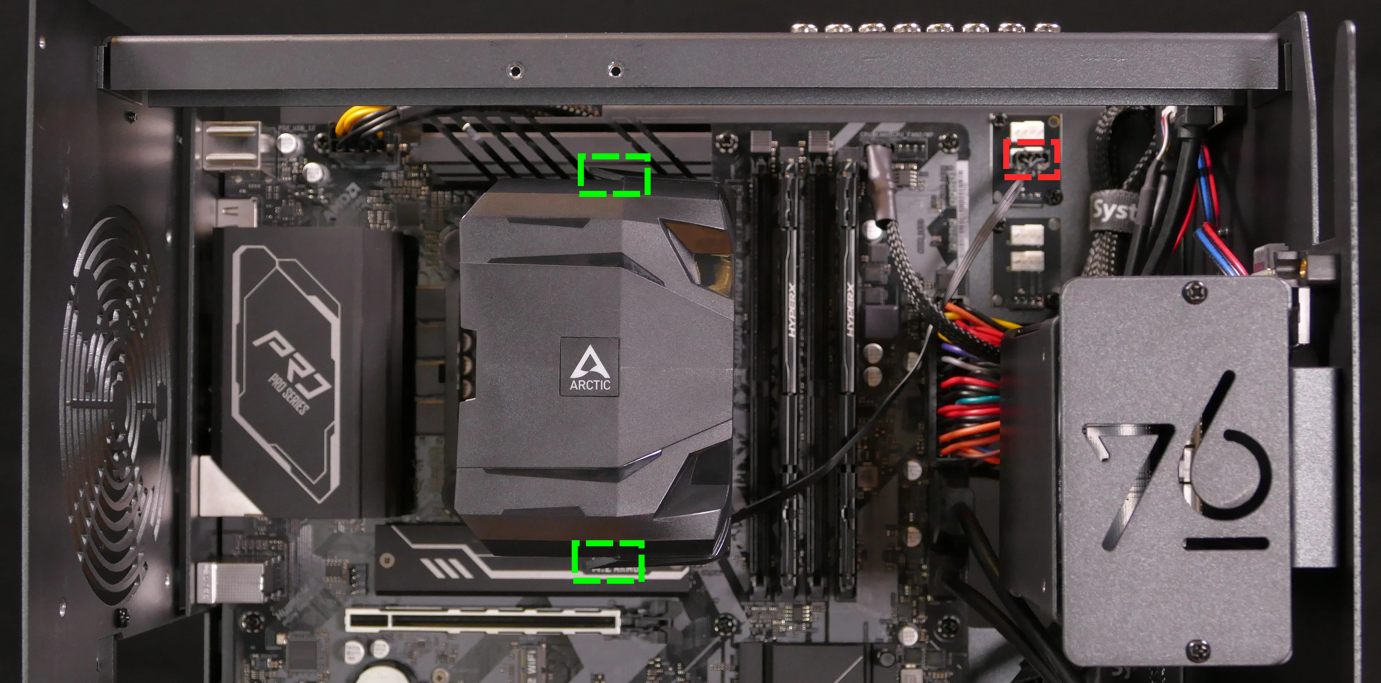 CPU heatsink fan clips and connector